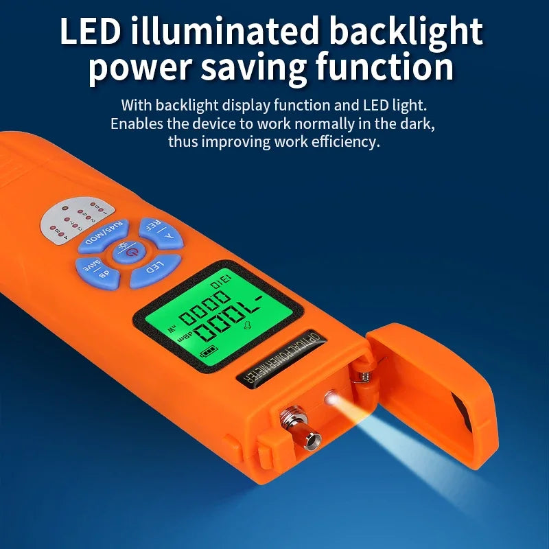 High-Precision FTTH Fiber Optic Power Meter — Digital Optical Signal Tester