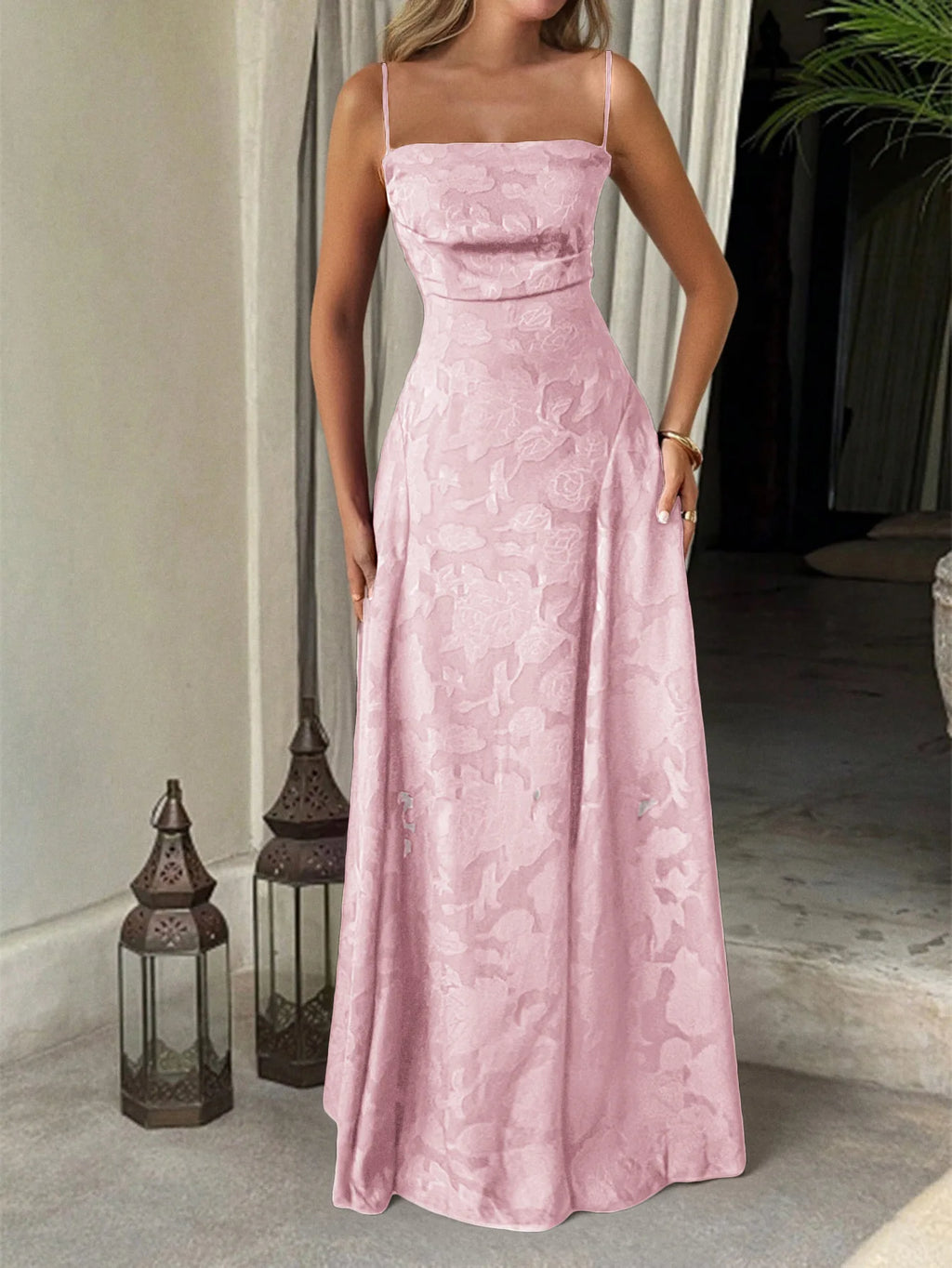 Strapless Tube Top Fit & Flare Midi Dress — Sexy Sleeveless Wedding Banquet Party Dress