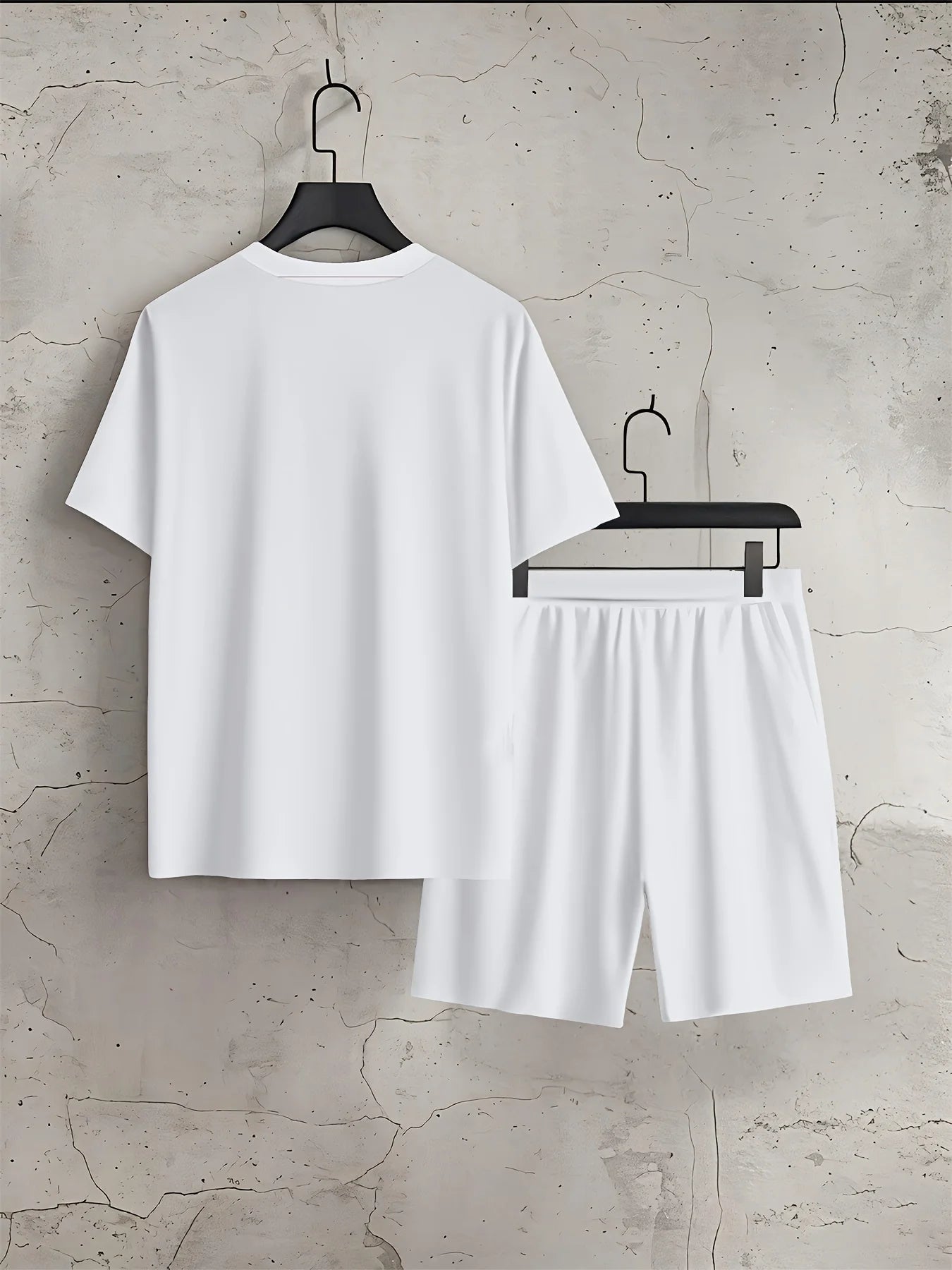 Men's Teddy Bear Print T-Shirt & Shorts Set – Soft Breathable Summer Co-Ord
