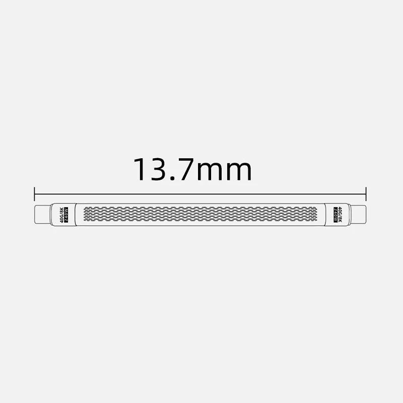 40Gbps USB4 Cable — 8K@60Hz Video, 240W Charging & Thunderbolt 4 Compatible