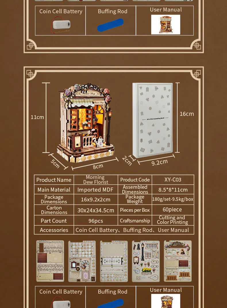 DIY Wooden Japanese Tavern Miniature with Lights