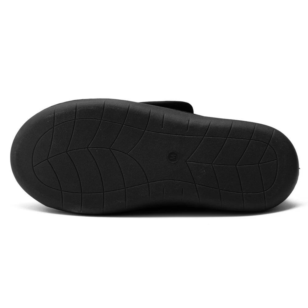 Unisex Wide Diabetic Sneakers – Plush Lining Lightweight Edema Shoes with Hook & Loop for Plantar Fasciitis