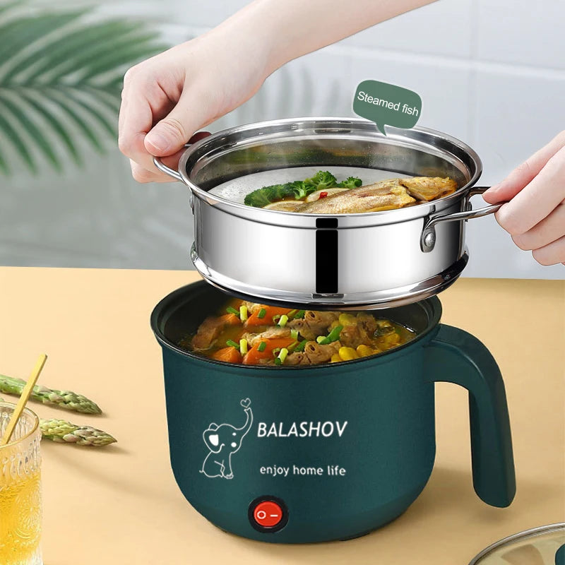 Mini Electric Rice Cooker — Non-Stick, Single or Double Layer, 1.8L for Home Use