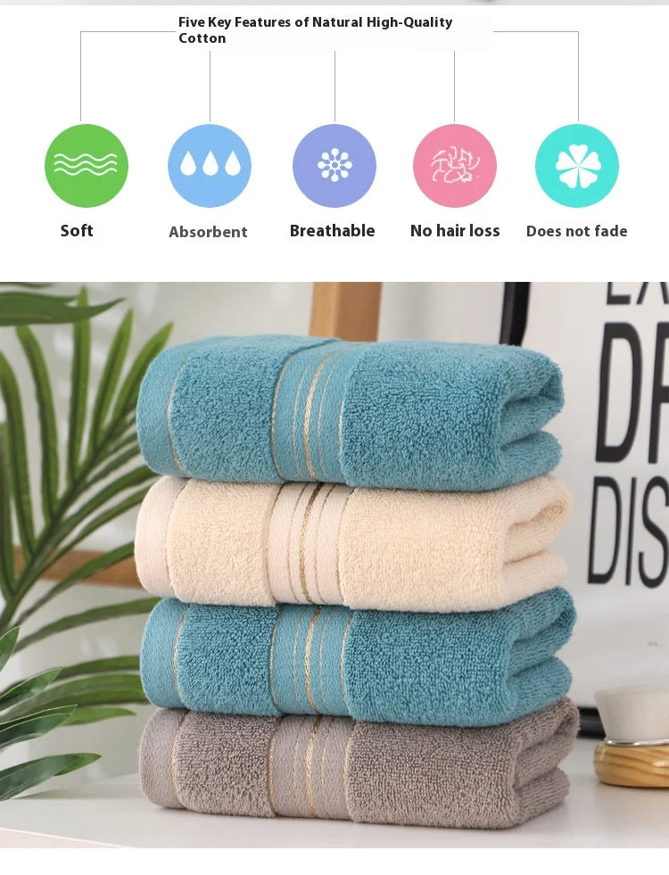 Jacquard Cotton Face Towel – Soft, Absorbent & Skin-Friendly, 3 Colors
