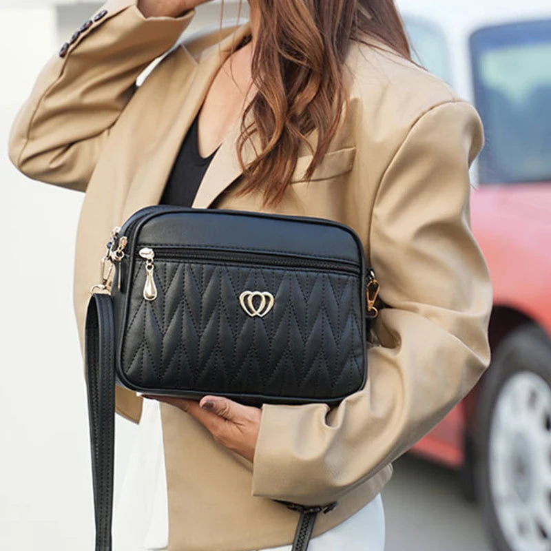 Soft PU Alligator Flap Crossbody Bag – Tassel Shoulder Purse for Women