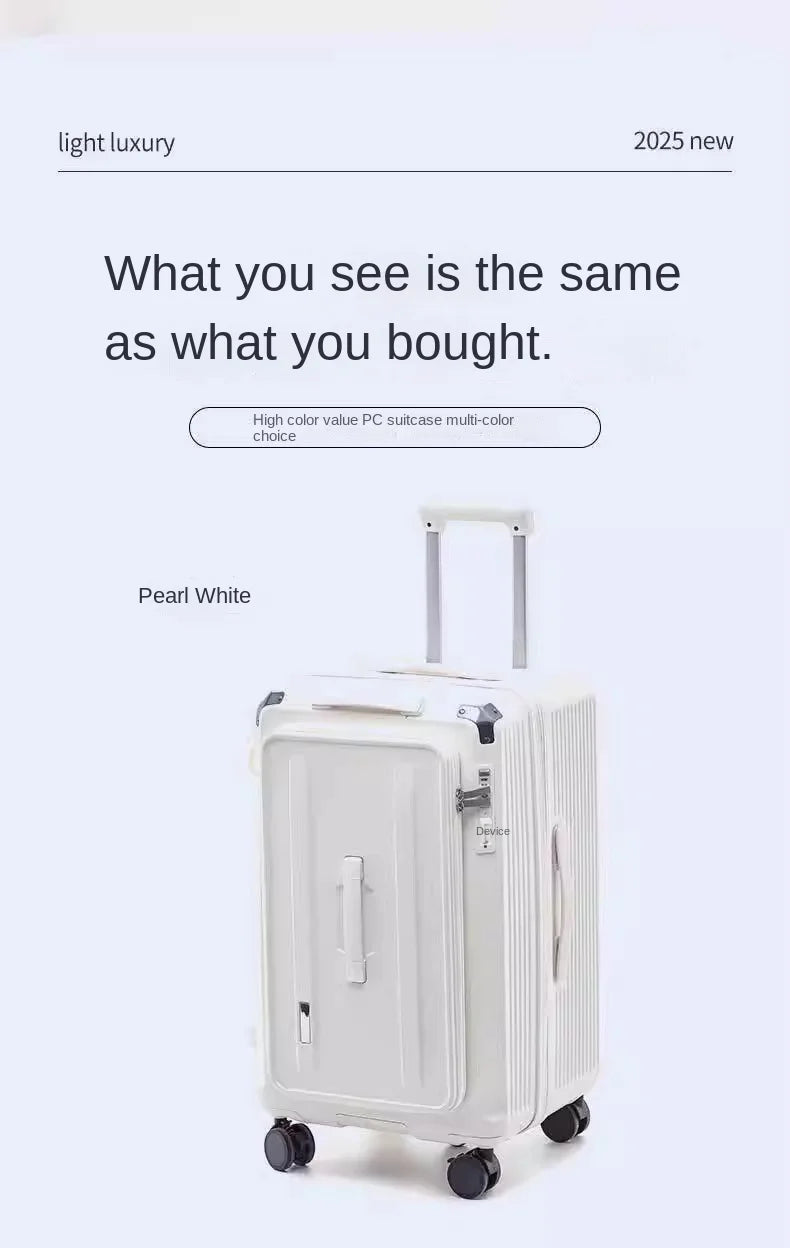 Side Opening Expandable Suitcase – Large Capacity PC Hardside with Brake & 5-Wheel Spinner 20–34"