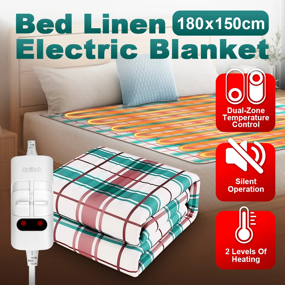 220V Electric Blanket – Thickened Thermostat Heating Blanket, Winter Body Warmer, Multiple Sizes