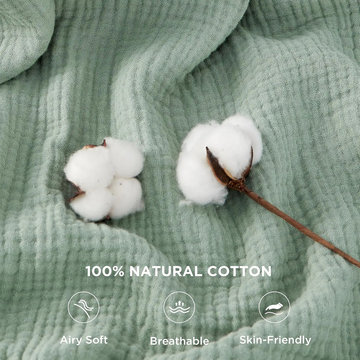 6-Layer Cotton Muslin Swaddle Blanket – Foldable Breathable Infant Wrap, Sofa Cover & Travel Blanket