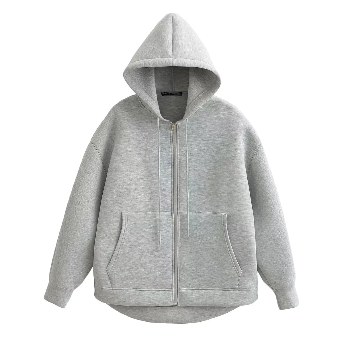 Women's Oversized Zip-Up Hoodie Coat – High Street Double Pocket Outerwear