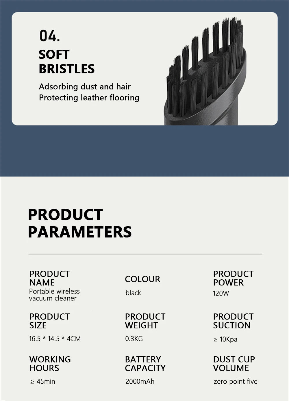 Wireless Cordless Handheld Vacuum Cleaner – 50000Pa Strong Suction for Car, Home & Pet Hair