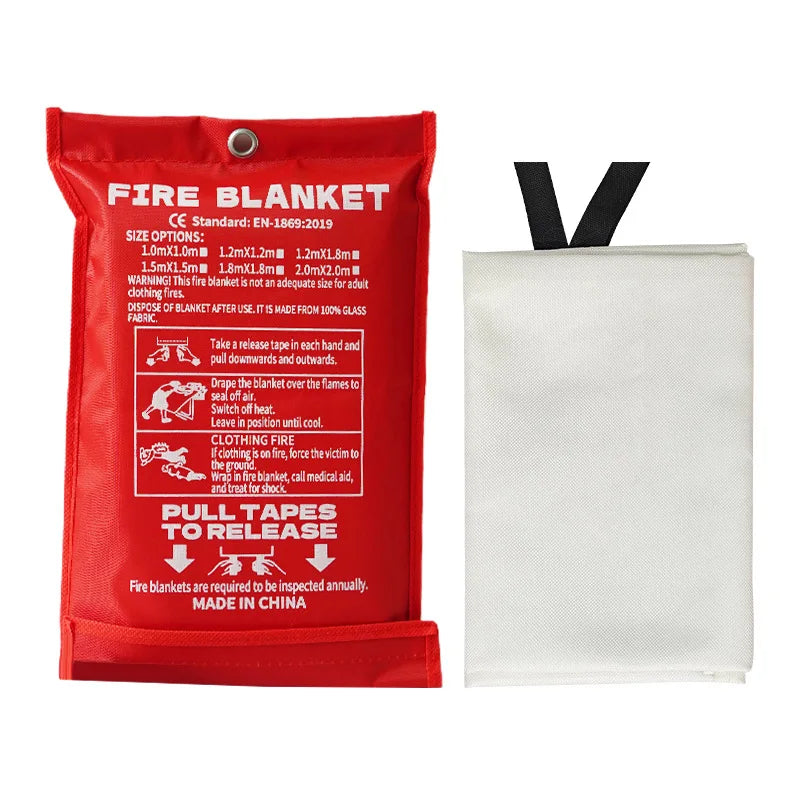 Fiberglass Fire Emergency Blanket – Flame Retardant Suppression Blanket for Home Safety & Survival