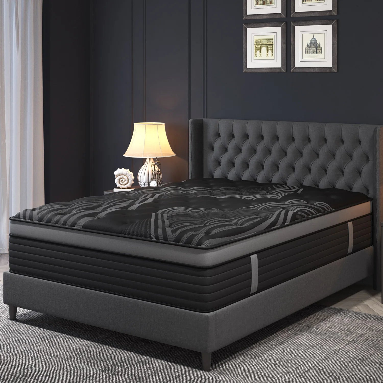 12"/14" Gel Memory Foam Hybrid Pocket Spring Mattress — Medium Firm, Motion Isolation, Twin to King Mattress in a Box