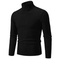 Men's High Neck Turtleneck Knit Sweater — Classic Winter Knitwear