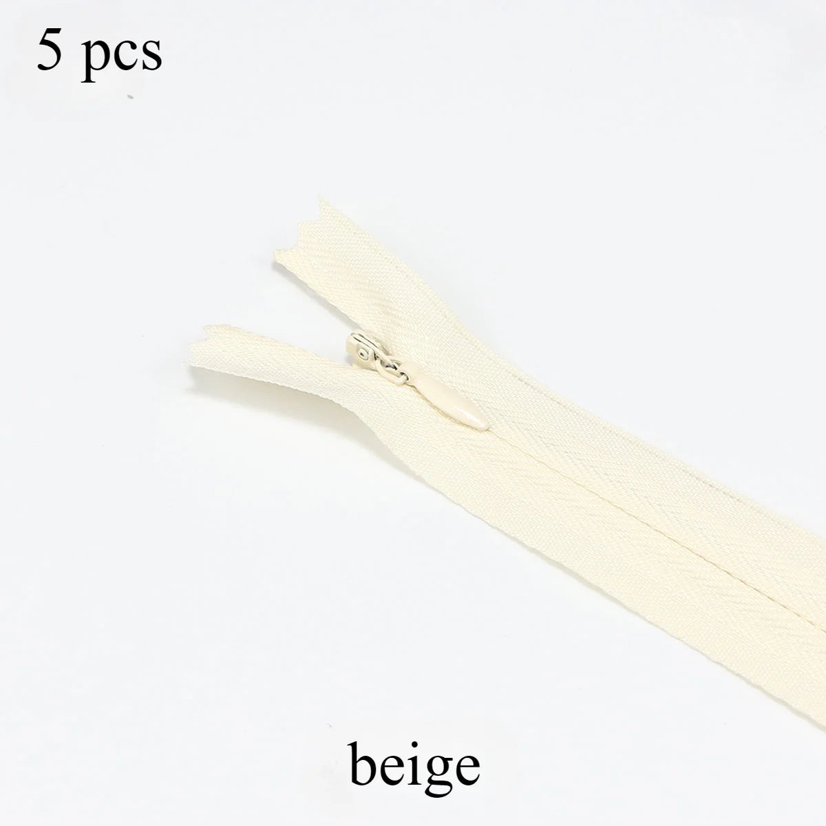 Invisible Zippers 5-Pack — Premium Hidden Zippers for Dresses, Pants & More (18cm–60cm)