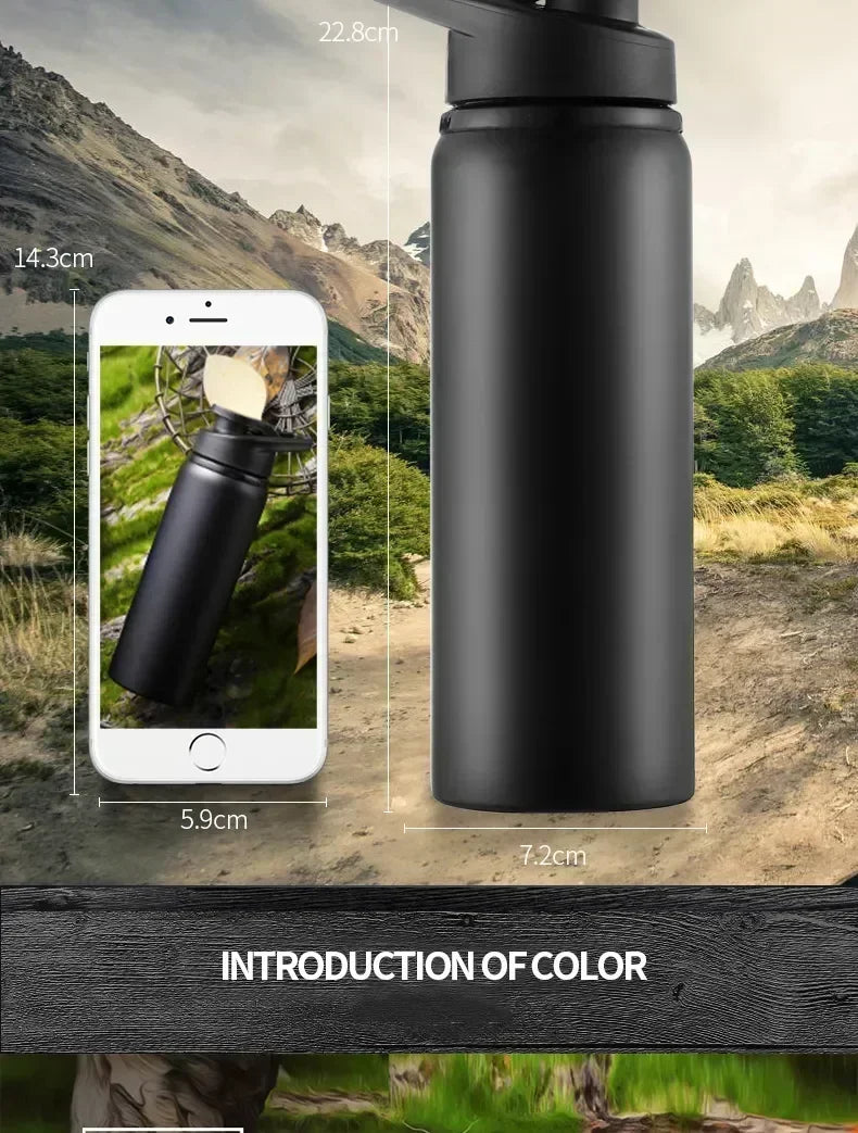 Stainless Steel Bicycle Water Bottle – Portable Outdoor Sports & Travel Kettle, BPA-Free, 700ml