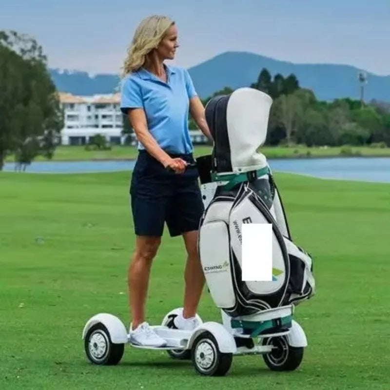 Portable Foldable Electric Golf Cart — 4-Wheel Scooter with Remote Control