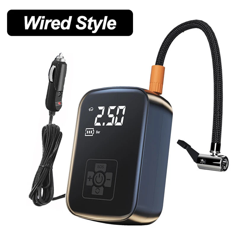 EAFC 150 PSI Tire Inflator, Wired or Rechargeable