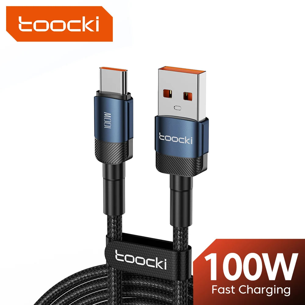 6A Speed. Braided Strength. Every Length. — Toocki USB-A to USB-C 6A 100W Fast Charging Cable | 0.25m to 3m, Huawei, Xiaomi, Samsung, OnePlus, 4 Colors