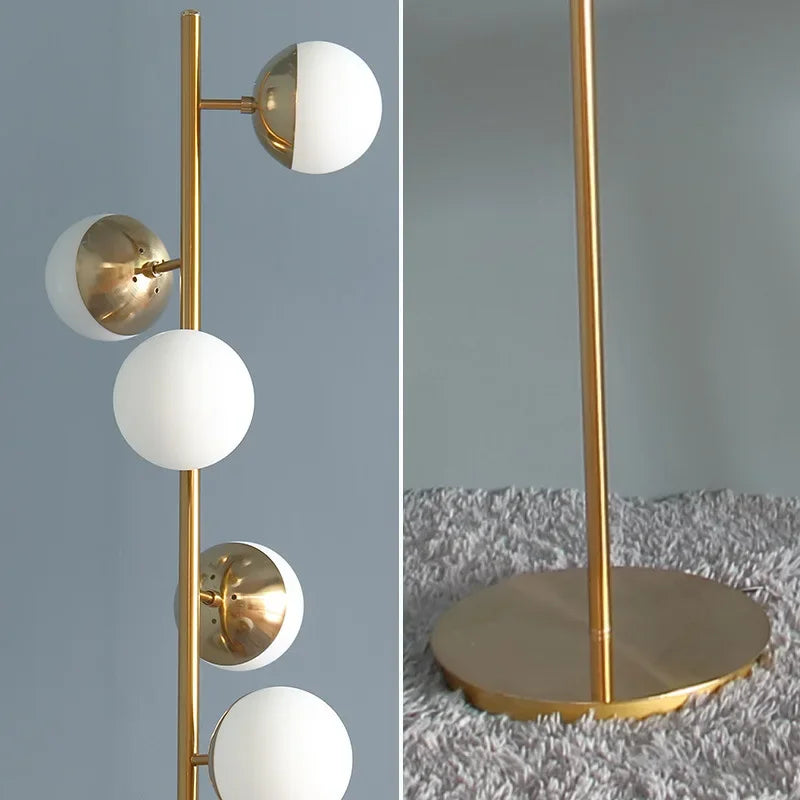 Glass Globe Lamp – Vertical Multi-Light Design