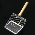 Stainless Steel Cat Litter Scoop with Wooden Handle