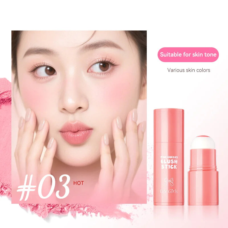 Korean Pink Two-Ball Blush Sponge Applicator — Instant Glow