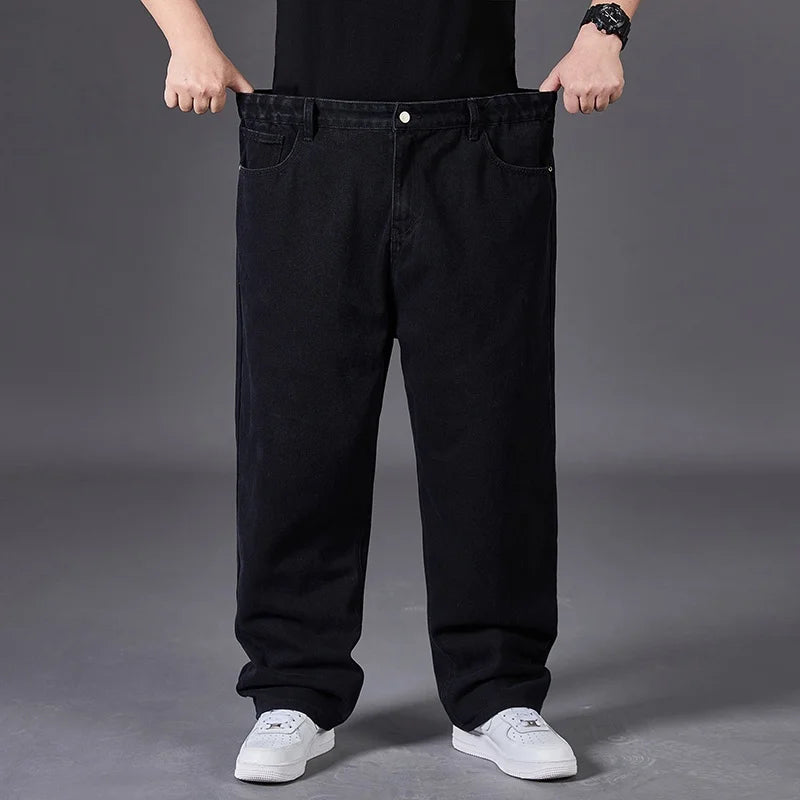 Men's Plus Size Loose Jeans — High Stretch Denim Pants in Big & Tall Sizes 30–50
