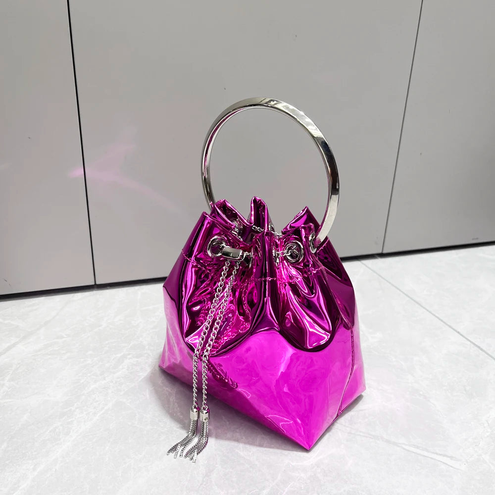 Luxury Evening Clutch Bucket Bag – Designer Shoulder Purse for Banquet & Party