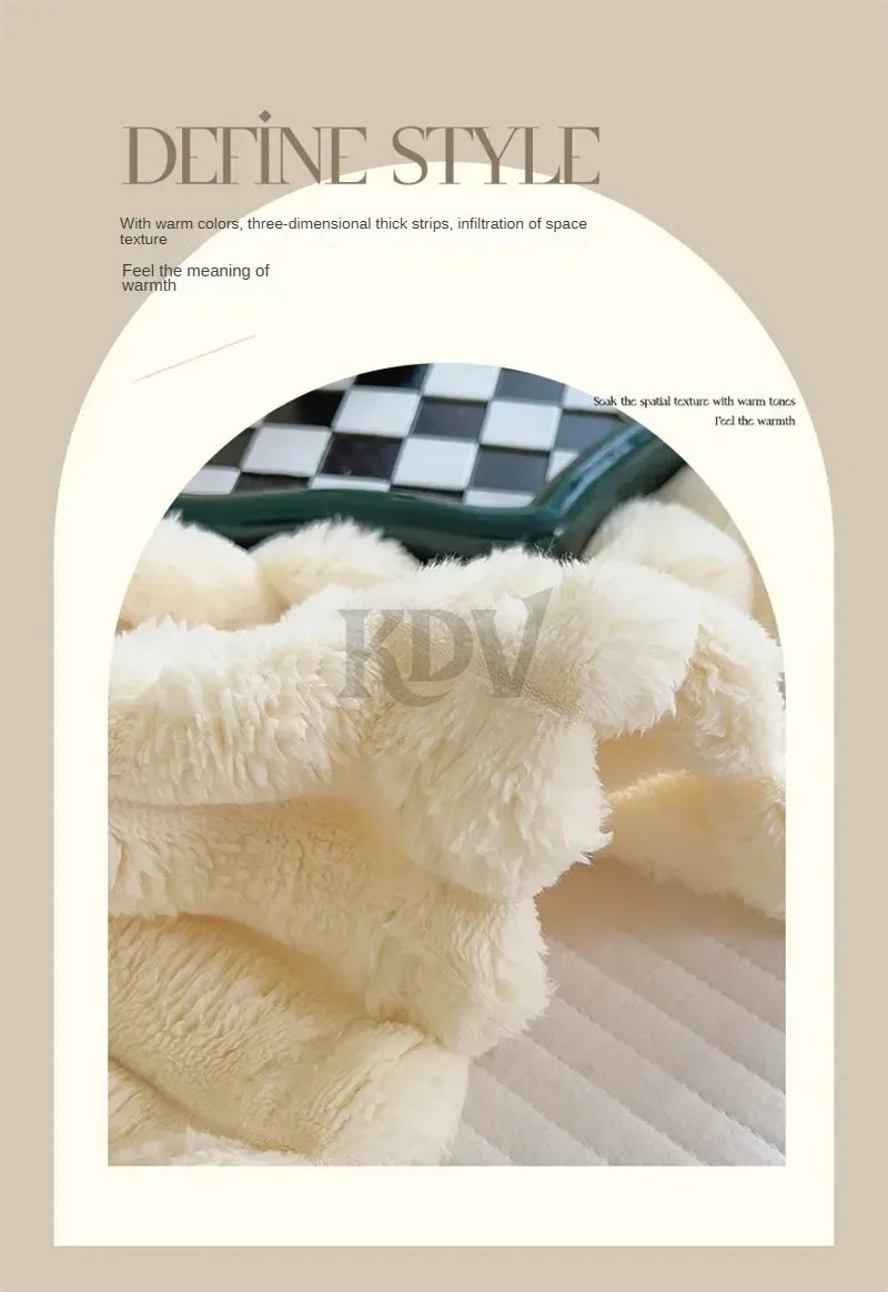 Faux Rabbit Fur Blanket – Plush Throw & Bedding Set Options