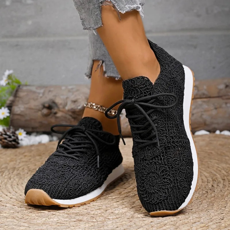 Women's Air Mesh Lace-Up Sneakers