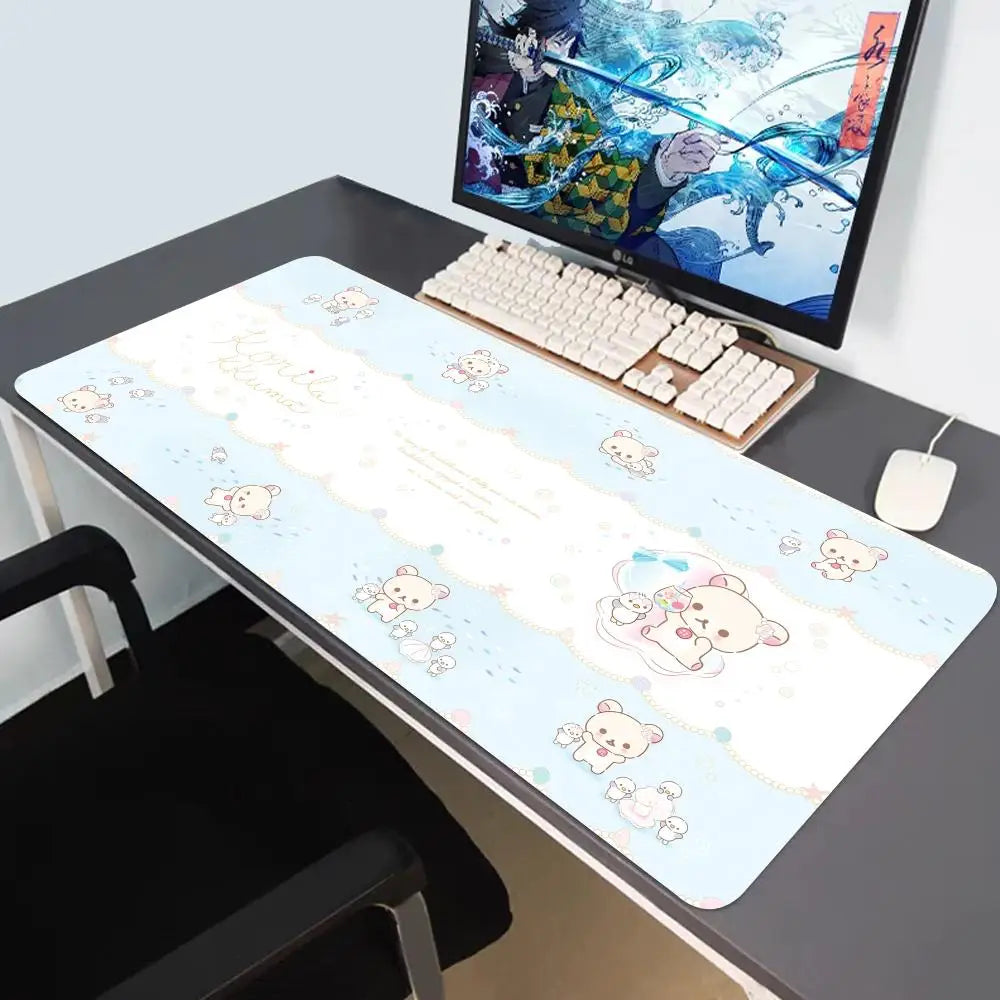 Rilakkuma Anime Gaming Mouse Pad — Large Non-Slip Desk Mat