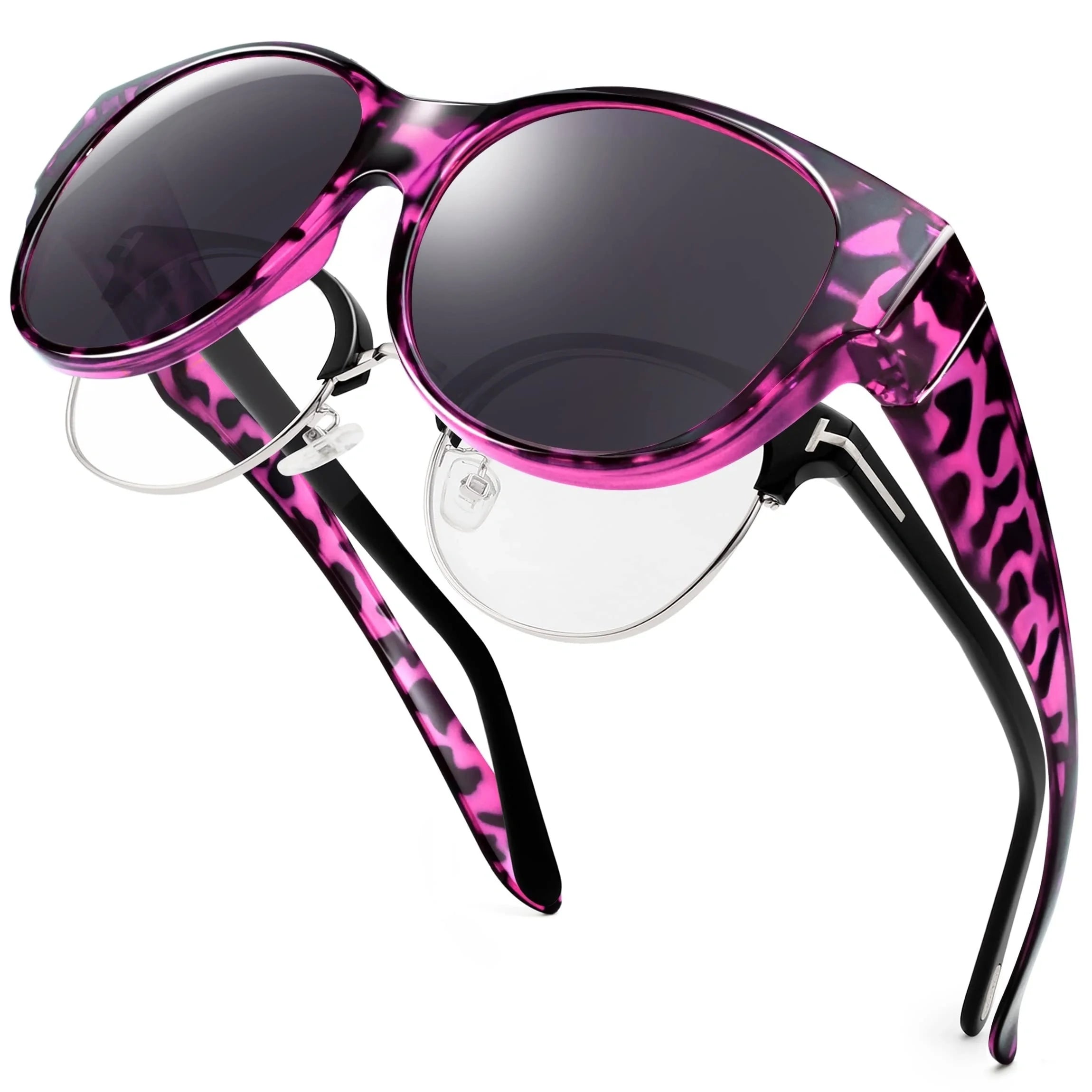 Polarized Fit-Over Sunglasses | Lightweight Over-Glasses UV Protection for Women