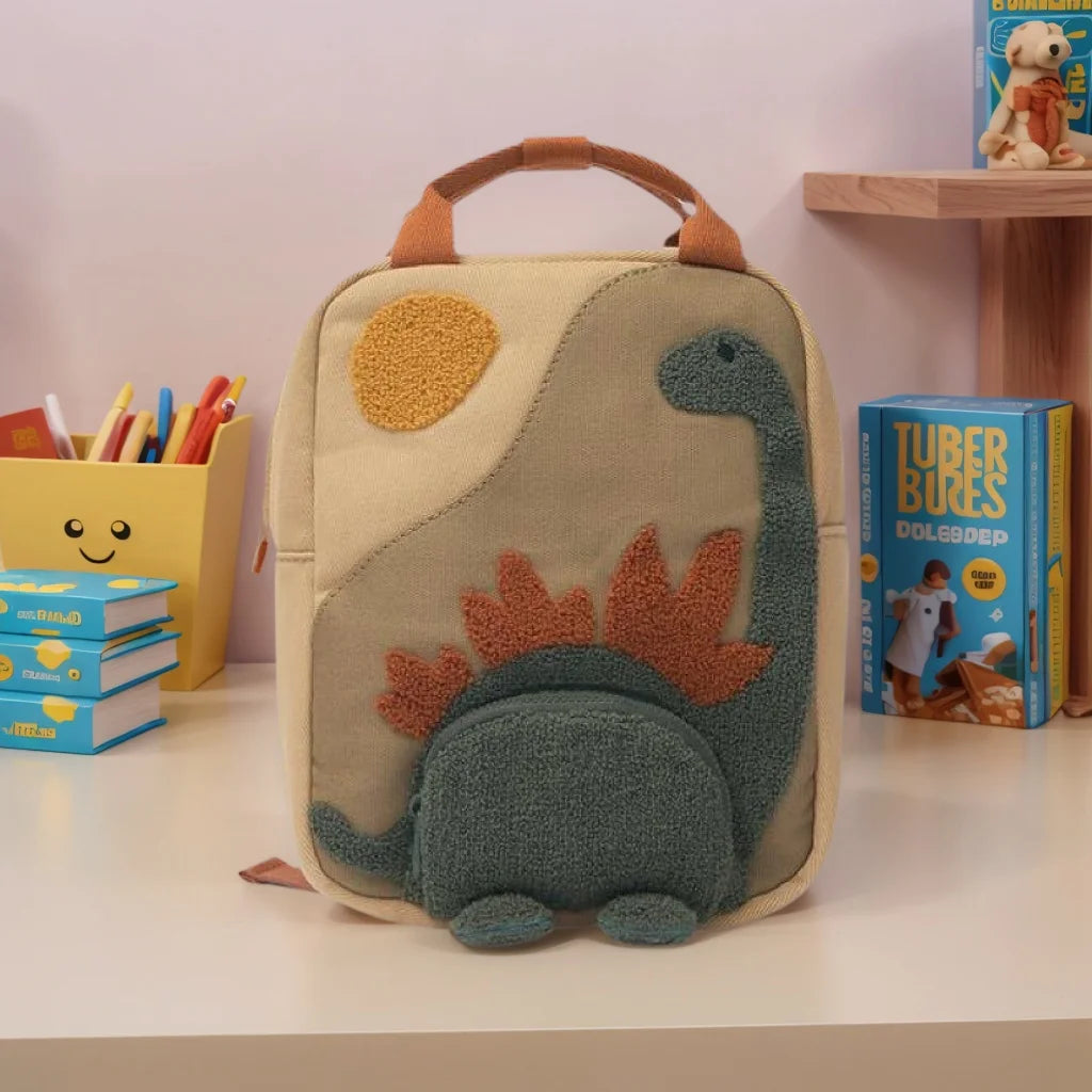 Dinosaur Backpack – Kids Canvas School Bag