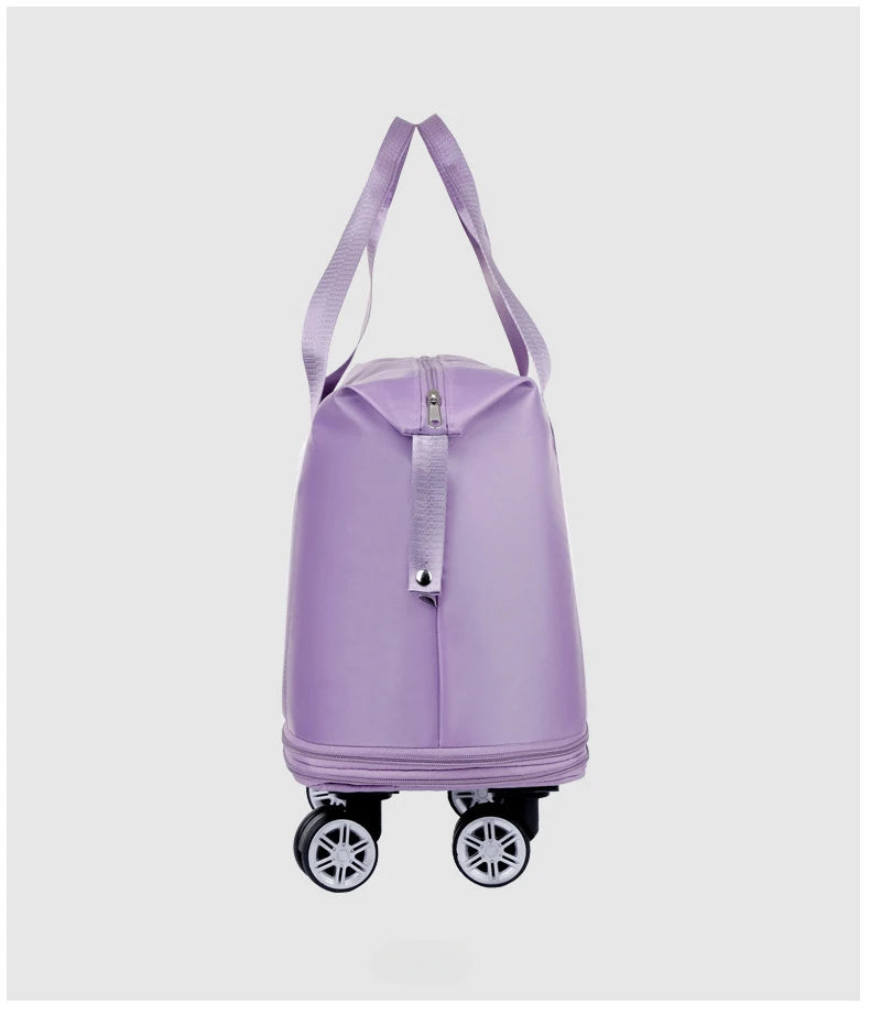 Expandable Fitness Travel Bag – Wet-Dry Storage & Wheels