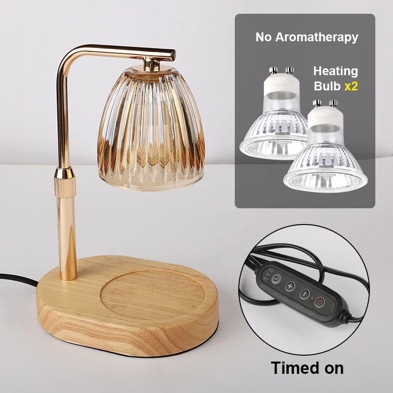 50W Dimmable Candle Warmer Lamp with Glass Shade