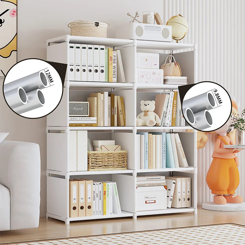 Multilayer Bookshelf & Bookcase – Easy Assembly, Storage Shelf for Books, Toys & Sundries, Living Room, Bedroom & Study