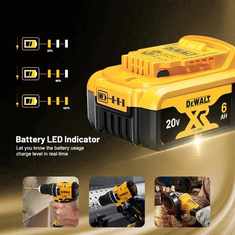 DeWALT 20V/60V MAX FlexVolt Battery – 6Ah & 9Ah Replacement for DCB606 DCB205 DCB206 Power Tools