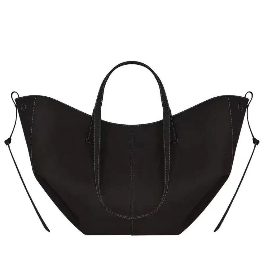 Large Capacity Genuine Cowhide Leather Tote Bag – Underarm Shoulder Bag for Women 2026