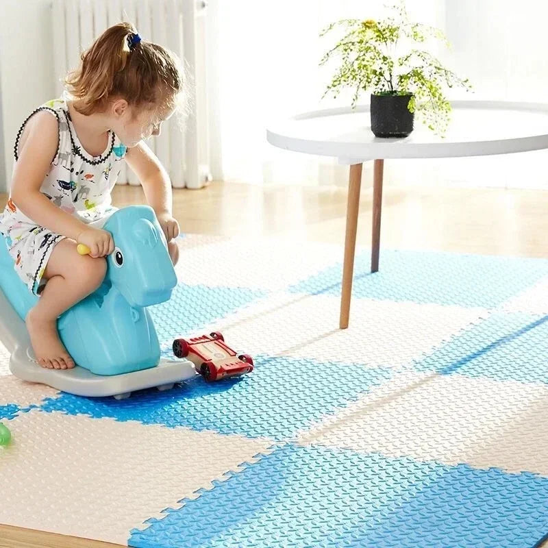EVA Foam Baby Puzzle Play Mat – 8-16 Piece Kids Floor Carpet & Educational Toy, 30x1cm Tiles
