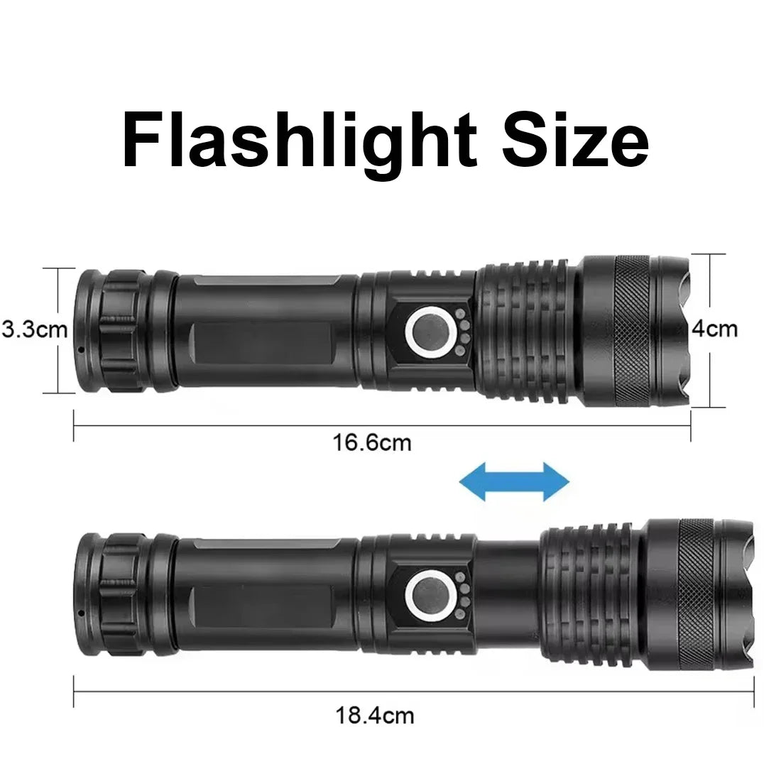 High Power LED Tactical Flashlight – Rechargeable Super Bright Hunting Torch
