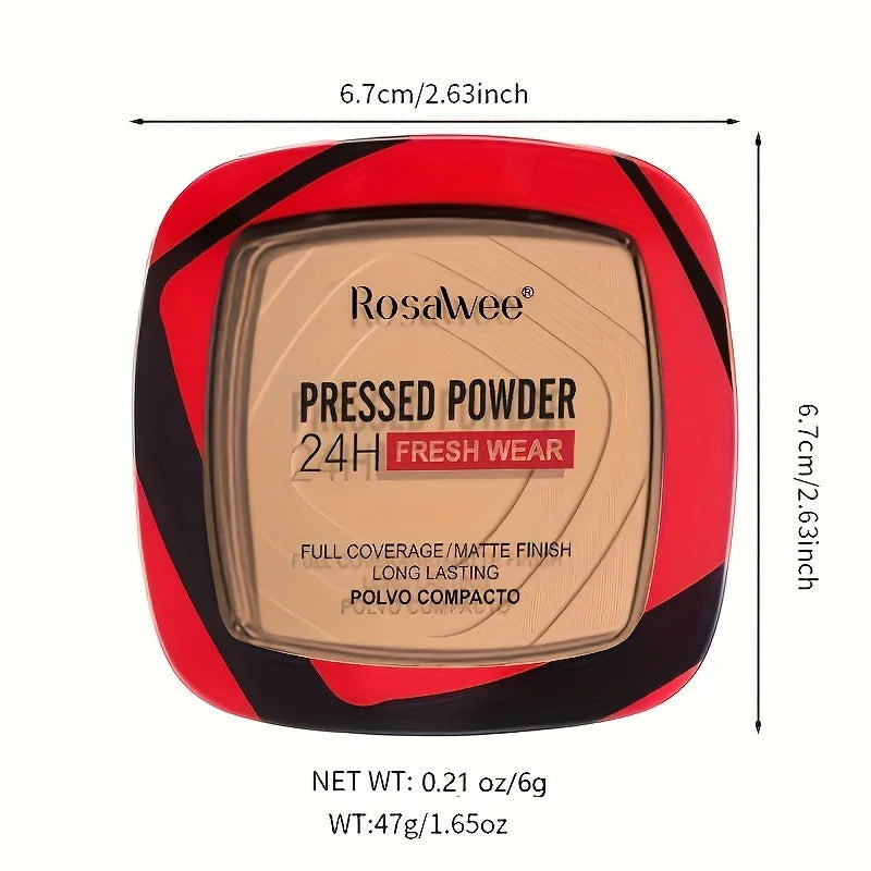Matte Full Coverage Pressed Powder Foundation — 24H Oil Control