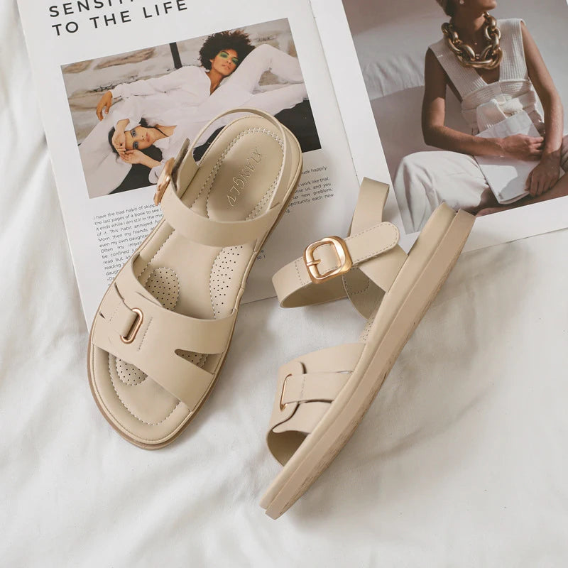 Women's Thick-Sole Summer Sandals – Non-Slip Soft Sole Beach Shoes