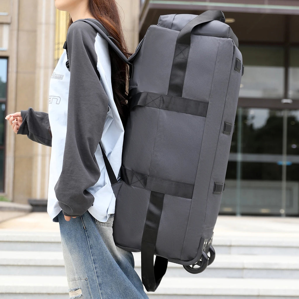 Large-Capacity Wheeled Travel Duffel Bag – Unisex Outdoor Luggage