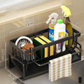 More Counter Space. Zero Drilling. — Tap-Mounted Sink Organizer & Spice Shelf | Drainage Rack, No-Punch Install, Space-Saving Kitchen Storage