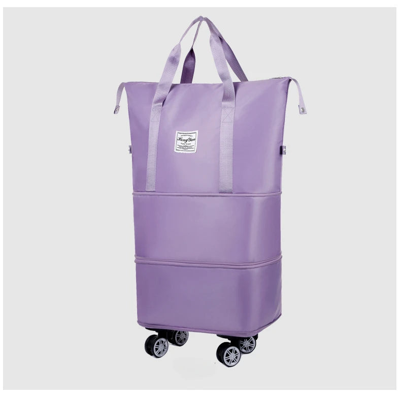 Expandable Fitness Travel Bag – Wet-Dry Storage & Wheels