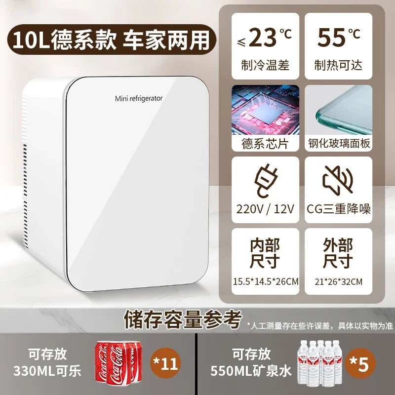 220V Portable Mini Freezer – Car & Home Refrigerator for Travel, Dorm & Office