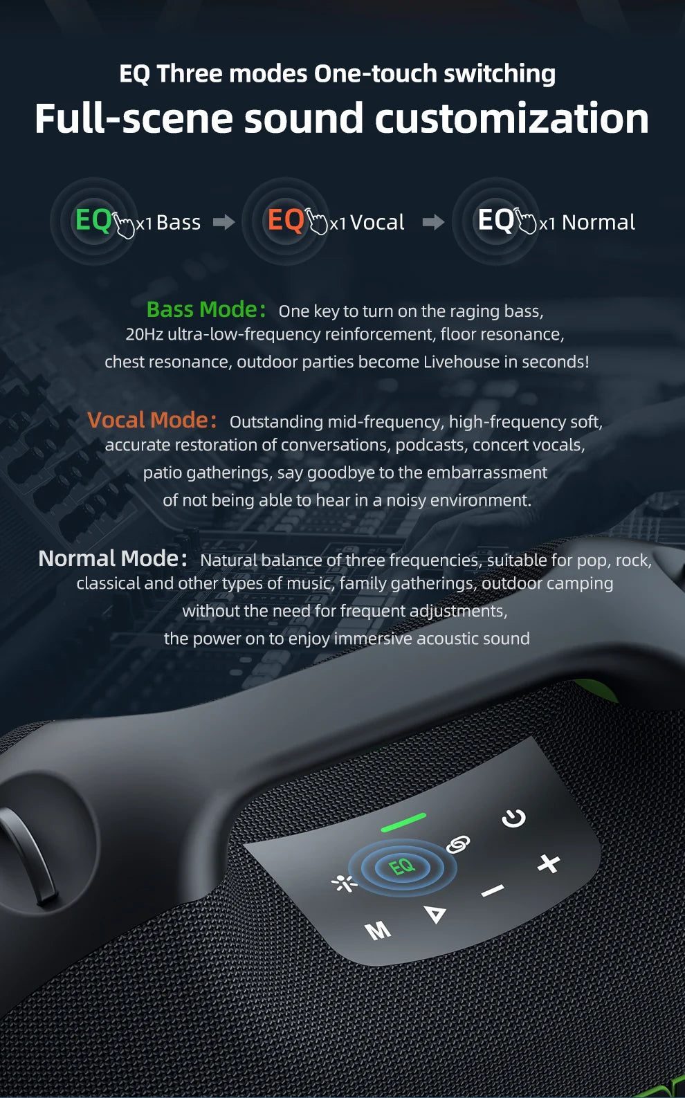 ZEALOT ZE21 250W Portable Bluetooth Speaker — Waterproof, TWS, 48000mAh Power Bank
