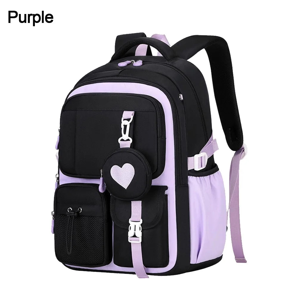 Nylon School Backpack – Multi-Pocket Everyday Bag