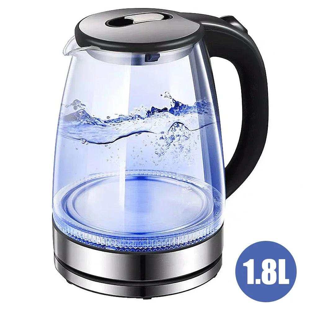 1.5L Electric Glass Kettle — Fast Boiling Borosilicate Tea Pot for Home & Office