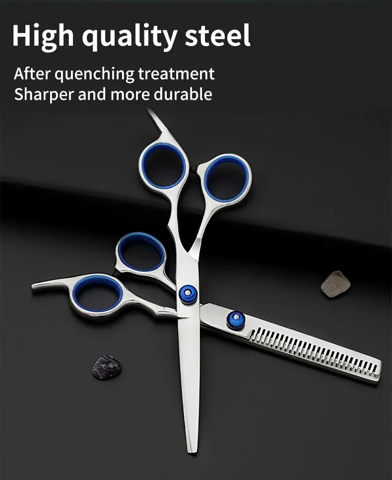 Professional Hairdressing Scissors – Stainless Steel Cutting & Thinning Shears for Home & Salon