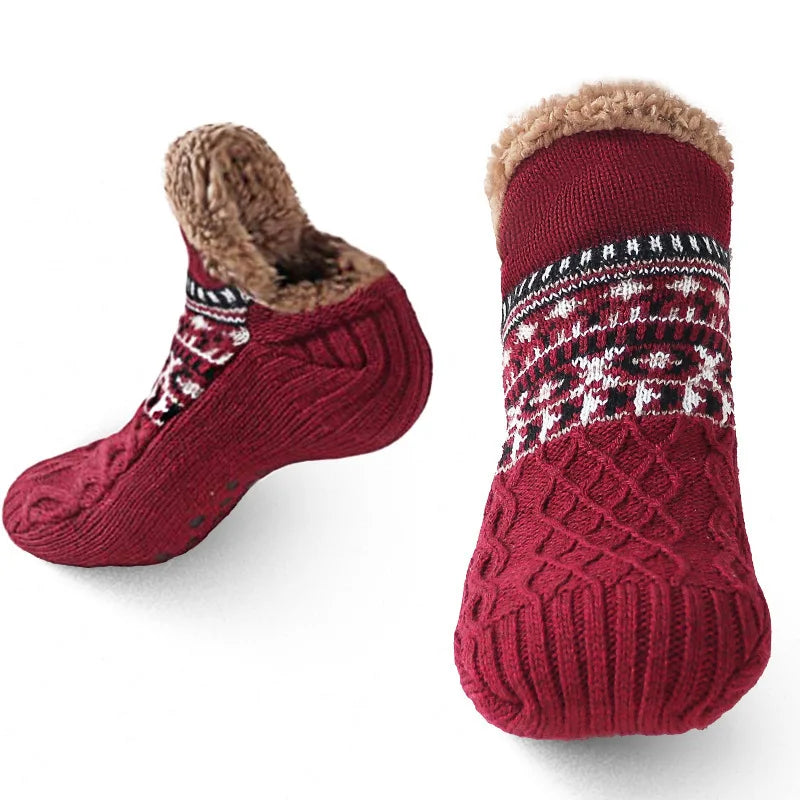 Cozy Winter Slipper Socks with Gripper Soles